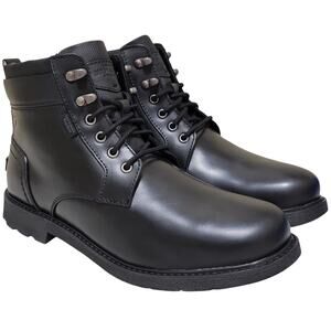 Nunn Bush Men 1912 Plain Toe Combat Boots Size US 9.5W Black Leather